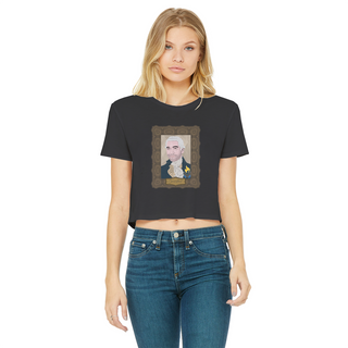 Buy black Consistent Classic Women's Cropped Raw Edge T-Shirt