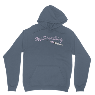 Buy airforce-blue Obey. Submit. Comply. Vaccine Classic Adult Hoodie