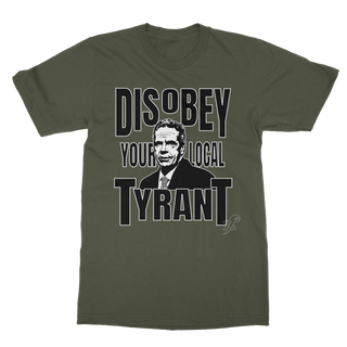Buy army-green Disobey Cuomo Classic Adult T-Shirt