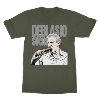 Buy army-green DiBlasio Sucks Classic Adult T-Shirt
