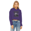 Disobey Cuomo Ladies Cropped Raw Edge Hoodie