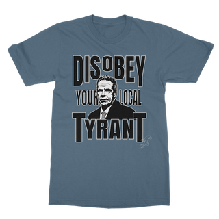 Buy indigo-blue Disobey Cuomo Classic Adult T-Shirt