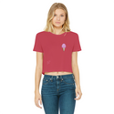 Obey. Submit. Comply. Ice cream Classic Women's Cropped Raw Edge T-Shirt