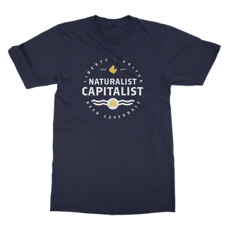Buy navy Naturalist Capitalist Dark Logo Classic Adult T-Shirt