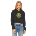 TopLobsta Retro logo Ladies Cropped Raw Edge Hoodie