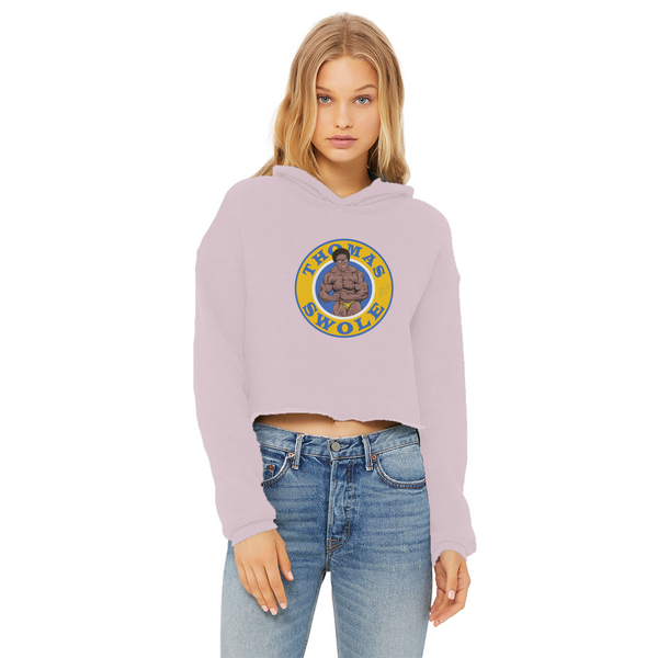 Thomas Swole Ladies Cropped Raw Edge Hoodie