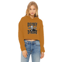 Disobey Cuomo Ladies Cropped Raw Edge Hoodie