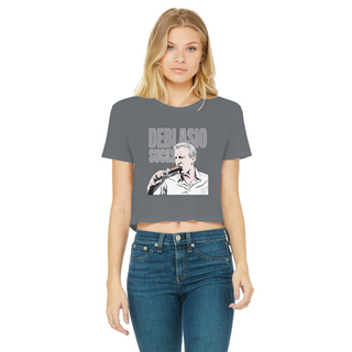 Buy dark-grey DiBlasio Sucks Classic Women's Cropped Raw Edge T-Shirt