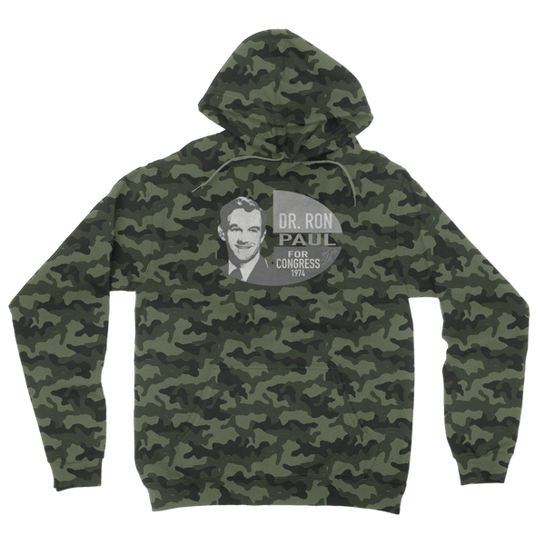 Ron Paul for Congress B&W Camouflage Adult Hoodie