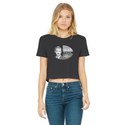 Ron Paul for Congress B&W Classic Women's Cropped Raw Edge T-Shirt