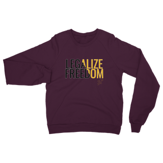 Buy burgundy Legalize Freedom Classic Adult Sweatshirt