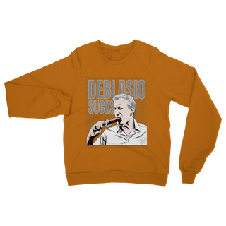 Buy orange DiBlasio Sucks Classic Adult Sweatshirt