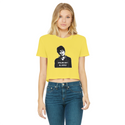 Ghislaine Didn't Classic Women's Cropped Raw Edge T-Shirt