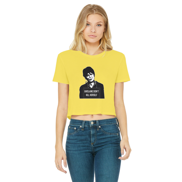 Ghislaine Didn't Classic Women's Cropped Raw Edge T-Shirt