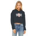 ADRENOCHROME Ladies Cropped Raw Edge Hoodie