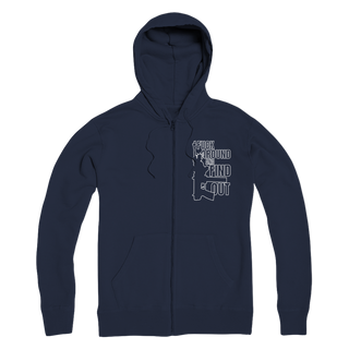 Buy navy Fuck Around and Find Out Premium Adult Zip Hoodie