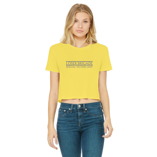 Buy daisy Loser Brigade SVU Classic Women's Cropped Raw Edge T-Shirt
