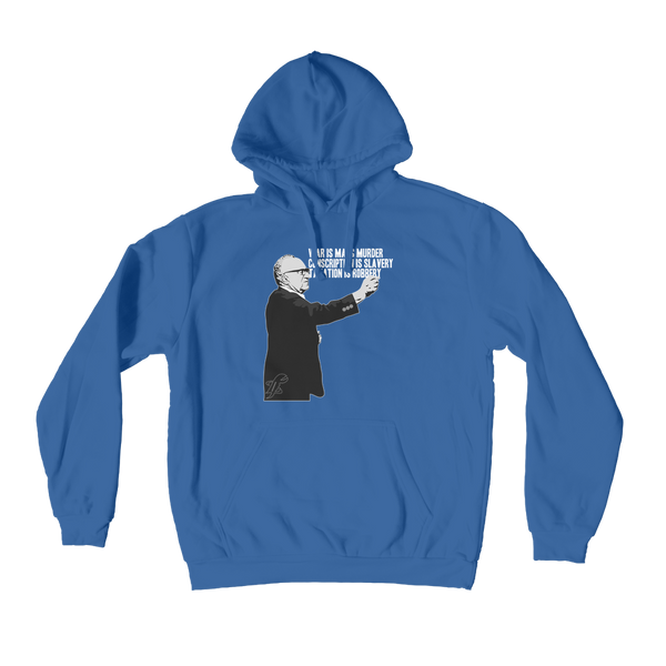 Taxation is Robbery Rothbard B&W Premium Adult Hoodie
