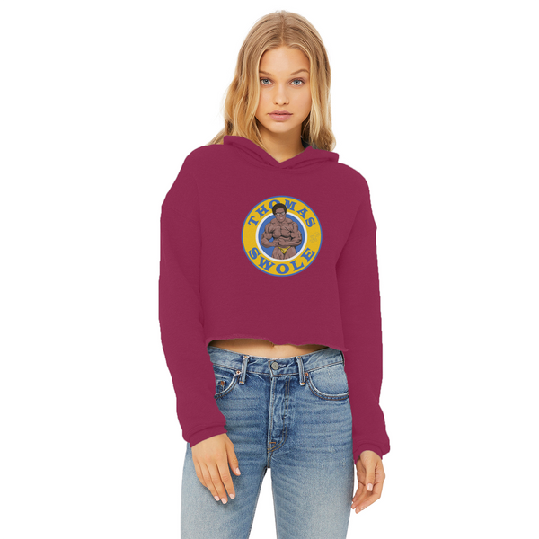 Thomas Swole Ladies Cropped Raw Edge Hoodie