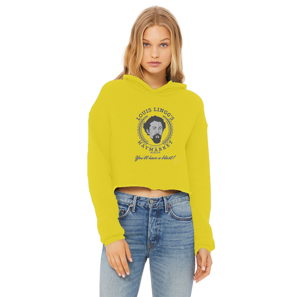 Haymarket Martyr Ladies Cropped Raw Edge Hoodie