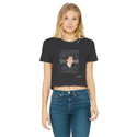 Disobey Your Global Tyrant Trudeau Classic Women's Cropped Raw Edge T-Shirt