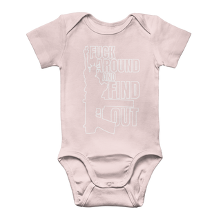 Buy light-pink Fuck Around and Find Out Classic Baby Onesie Bodysuit