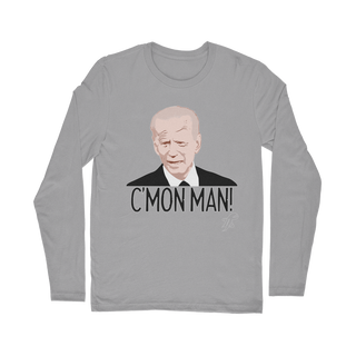 Buy light-grey C’mon Man Biden Classic Long Sleeve T-Shirt