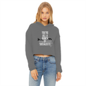 You’re All A Bunch Of Socialists Ladies Cropped Raw Edge Hoodie