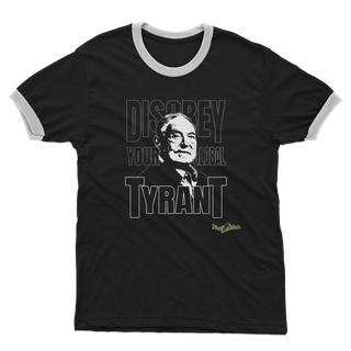 Disobey Soros Adult Ringer T-Shirt