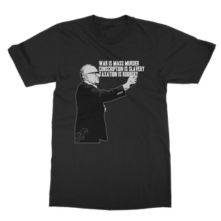 Buy black Taxation is Robbery Rothbard B&W Classic Adult T-Shirt