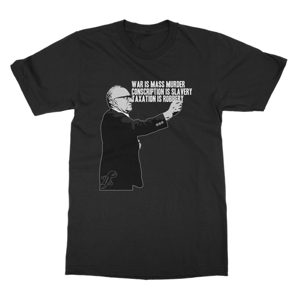 Taxation is Robbery Rothbard B&W Classic Adult T-Shirt