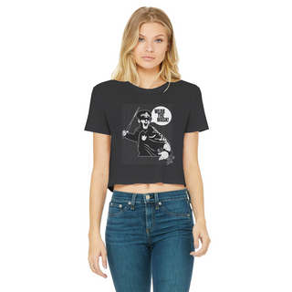 Wear the Mask Classic Women's Cropped Raw Edge T-Shirt
