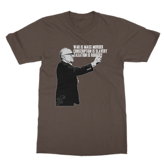Buy dark-chocolate Taxation is Robbery Rothbard B&W Classic Adult T-Shirt