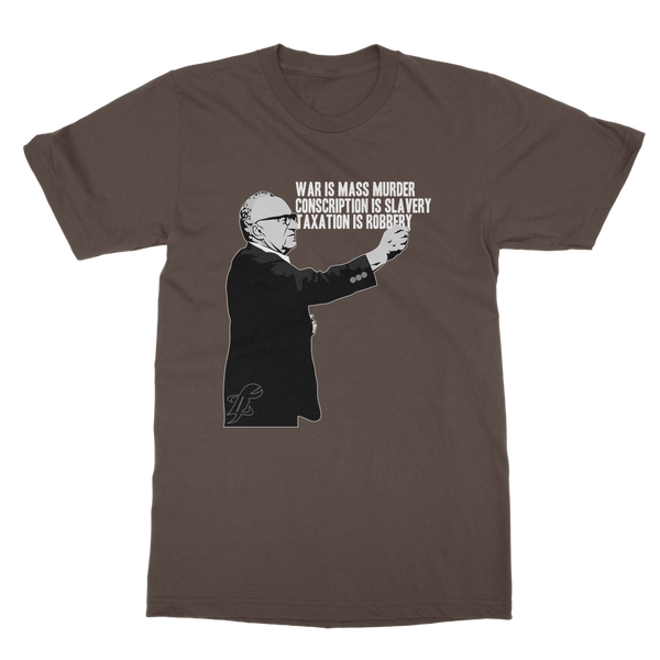 Taxation is Robbery Rothbard B&W Classic Adult T-Shirt
