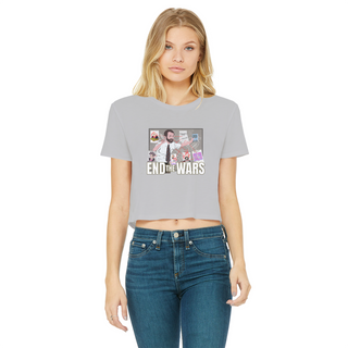 Buy light-grey Pepe Scott Horton 2.0 Classic Women's Cropped Raw Edge T-Shirt