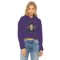 Disobey Newsome Ladies Cropped Raw Edge Hoodie