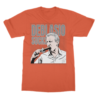 Buy orange DiBlasio Sucks Classic Adult T-Shirt