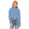 Obey. Submit. Comply. Ice cream Ladies Cropped Raw Edge Hoodie