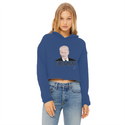 C’mon Man Biden Ladies Cropped Raw Edge Hoodie