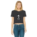 Ghislaine Didn't Classic Women's Cropped Raw Edge T-Shirt