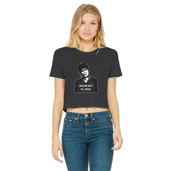 Ghislaine Didn't Classic Women's Cropped Raw Edge T-Shirt