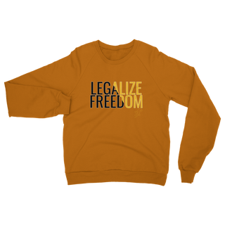 Buy orange Legalize Freedom Classic Adult Sweatshirt