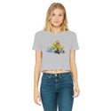 Lobsta Origins Classic Women's Cropped Raw Edge T-Shirt