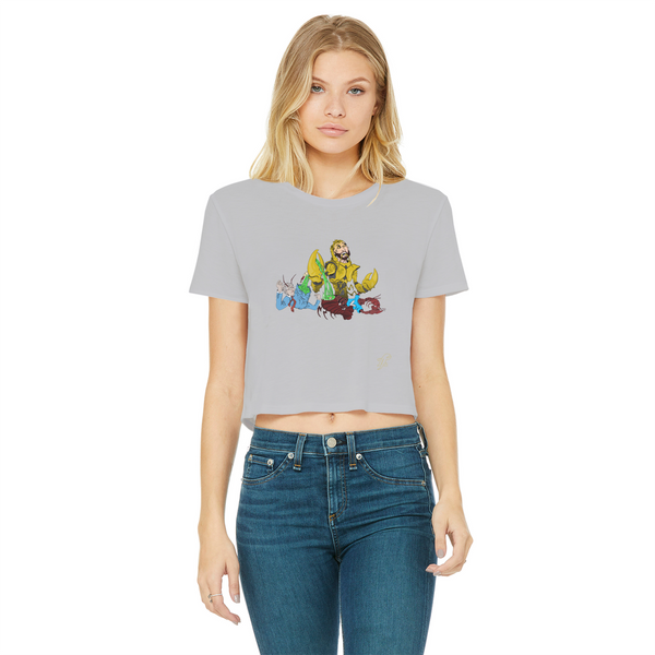 Lobsta Origins Classic Women's Cropped Raw Edge T-Shirt