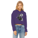 Wear the Mask Ladies Cropped Raw Edge Hoodie