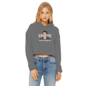 Free Ross Ladies Cropped Raw Edge Hoodie
