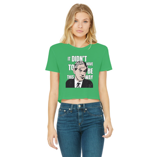 Buy irish-green It Didn’t Have To Be This Way RP Classic Women's Cropped Raw Edge T-Shirt
