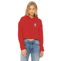 Obey. Submit. Comply. Ice cream Ladies Cropped Raw Edge Hoodie