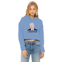 C’mon Man Biden Ladies Cropped Raw Edge Hoodie
