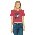 Disobey Your Global Tyrant Trudeau Classic Women's Cropped Raw Edge T-Shirt
